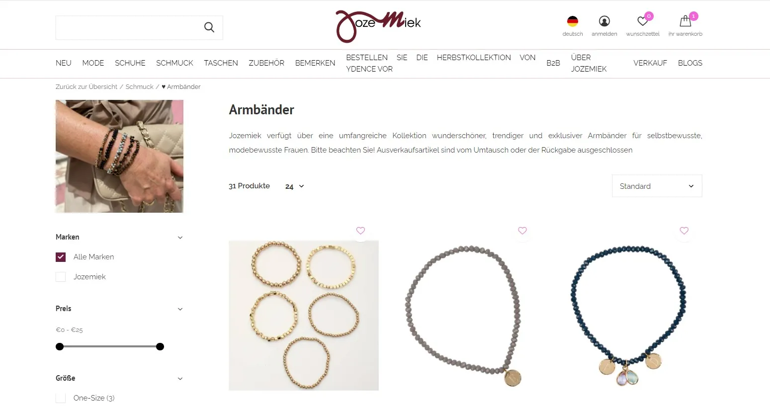 Kategorie Armbänder mit Filter