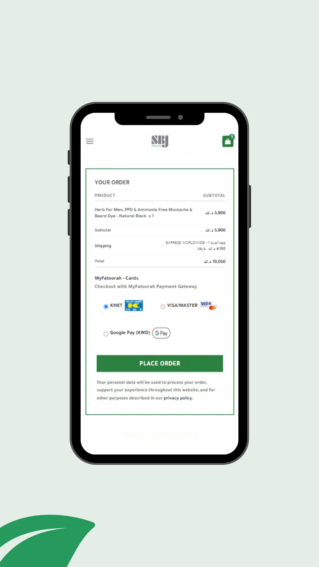 Kasse auf dem Smartphone mit Zahlarten