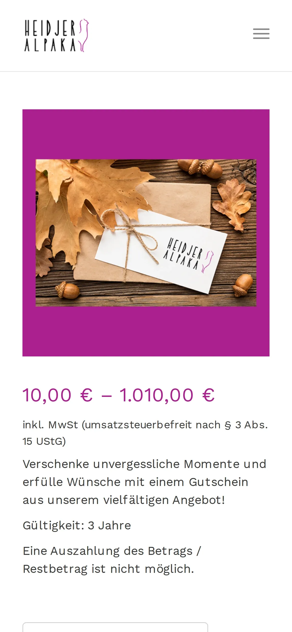 Gutschein im Shop auf dem Smartphone